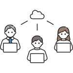 Telework Multiple People SVG Icon